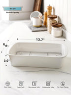 Ceramic Casserole Dish with Stainless Steel Rack