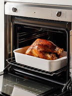 Ceramic Casserole Dish with Stainless Steel Rack