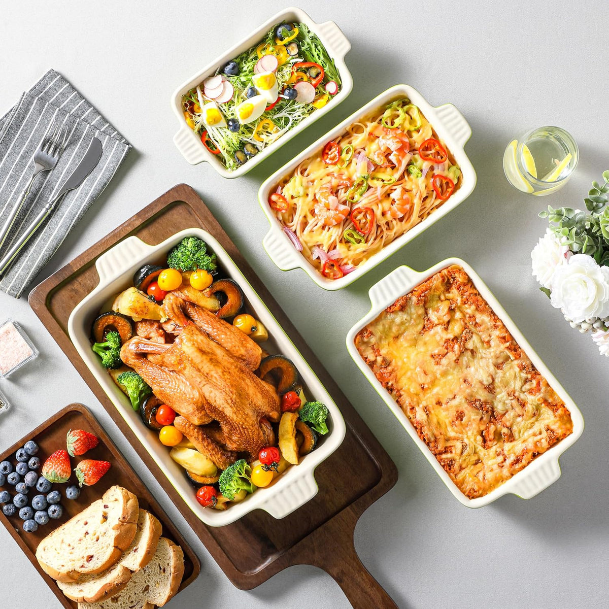 Ceramic Baking Dishes Set of 4