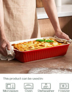 9x13 Red Ceramic Baking Dish